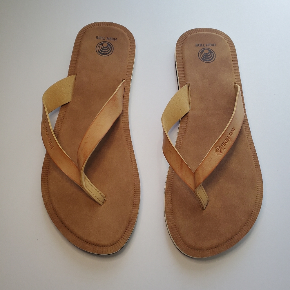 High Tide Tan Flip Flops Size 9 Women